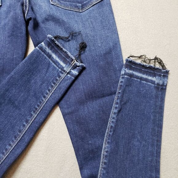 Hudson Krista Crop Super Skinny Released Hem Jeans Sz 24 - Picture 3 of 14